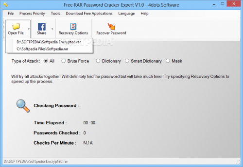 Free RAR Password Cracker Expert : 