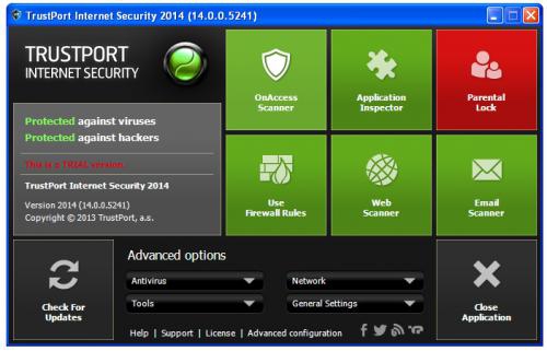 TrustPort Internet Security (โปรแกรม สแกนไวรัส ป้องกันไวรัส) : 