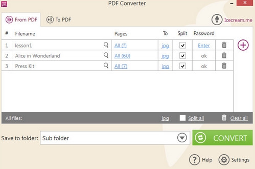 Icecream PDF Converter (โปรแกรม Icecream PDF Converter แปลงไฟล์รูปภาพ แปลงไฟล์ PDF) : 