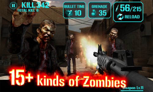 Gun Zombie (App เกมส์ Gun Zombie แหวกด่านซอมบี้) : 