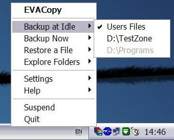 EVACopy (โปรแกรม สำรองข้อมูลไฟล์ขนาดพกพา EVACopy) : 