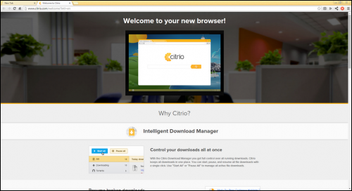 Citrio browser (โปรแกรมเว็บบราวเซอร์ Citrio browser) : 
