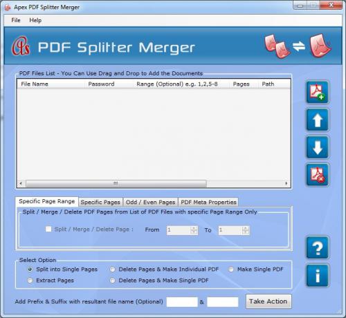 Apex PDF Splitter Merger (โปรแกรม Apex รวมเอกสาร PDF) : 