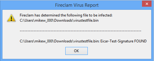 Fireclam (โปรแกรม สแกนไวรัสบน Firefox) : 