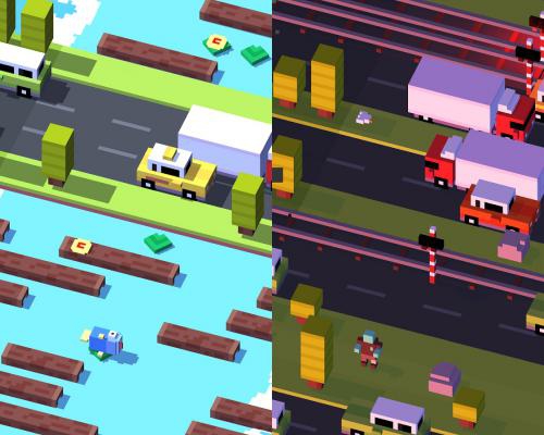 Crossy Road (App เกมส์ข้ามถนน) : 