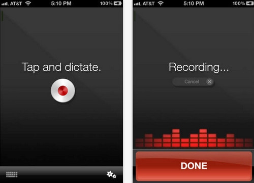 Dragon Dictation (App เปลี่ยนคำพูดเป็นตัวอักษร) : 
