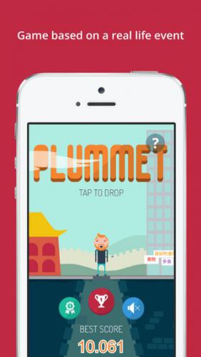 Plummet Free Fall (App เกมส์ตกหลุมลึกไม่สิ้นสุด) : 