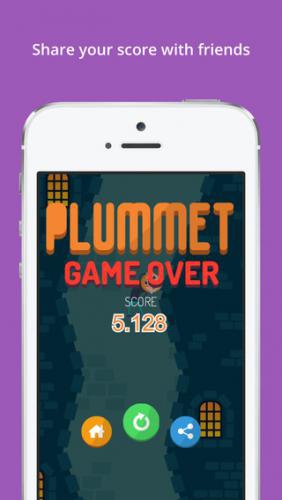 Plummet Free Fall (App เกมส์ตกหลุมลึกไม่สิ้นสุด) : 
