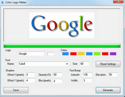 Color Logo Maker (โปรแกรม ออกแบบโลโก้ สร้าง Logo Google) : 