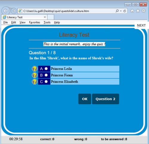 QuizFaber (โปรแกรม QuizFaber สร้างข้อสอบทำแบบสอบถามใน HTML) : 