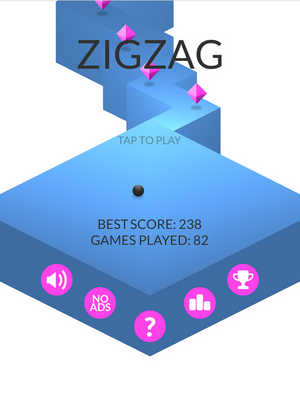 ZigZag (App เกมส์พัซเซิล บังคับลูกบอลไปตามทาง) : 