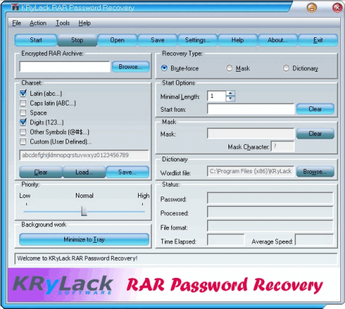 Free ZIP Password Recovery (โปรแกรมกู้รหัสผ่านไฟล์ ZIP) : 