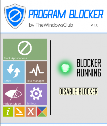Program Blocker (โปรแกรมปิดโปรแกรม ที่ไม่ต้องการ) : 
