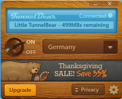TunnelBear (โปรแกรม เปลี่ยน VPN เข้าเว็บไซต์ต่างประเทศ) : 