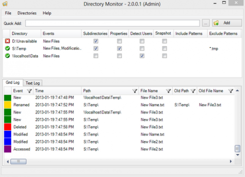 Directory Monitor (ดูความเคลื่อนไหว ไฟล์ และ โฟลเดอร์) : 