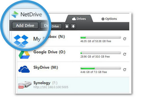 NetDrive (โปรแกรมจัดการ Cloud Storage และ FTP ต่างๆ) : 