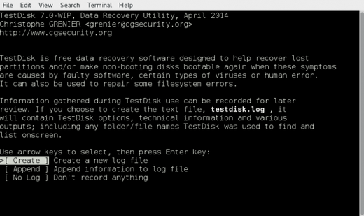 TestDisk (โปรแกรม TestDisk กู้พาร์ติชั่นที่หายไป ฟรี) : 