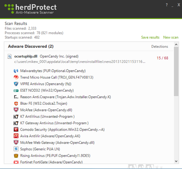 herdProtect (โปรแกรม herdProtect สแกน และป้องกันมัลแวร์) : 