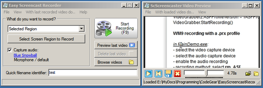 Easy Screencast Recorder : 