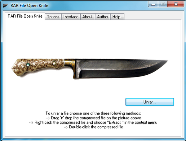 RAR File Open Knife (โปรแกรม Unzip RAR แตกไฟล์ RAR) : 