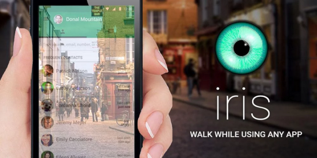Iris Walk While Using Any App (App มองทะลุมือถือ) : 