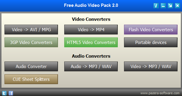Free Audio Video Pack (โปรแกรมแปลงไฟล์วิดีโอ แปลงไฟล์เพลง อย่างดี) : 