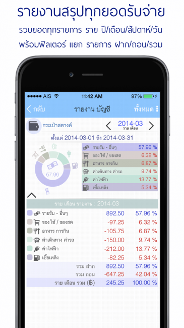 Evo Wallet (App การเงิน บันทึกรายรับรายจ่าย ส่วนบุคคล) : 