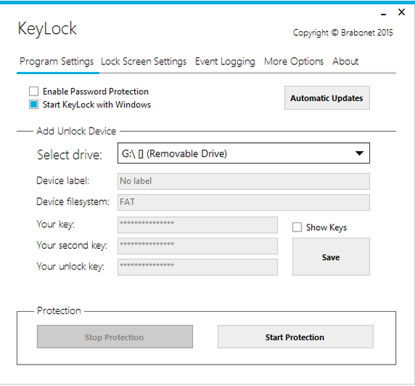 KeyLock (โปรแกรม KeyLock ล็อกคอมพิวเตอร์ด้วย Flash Drive) : 