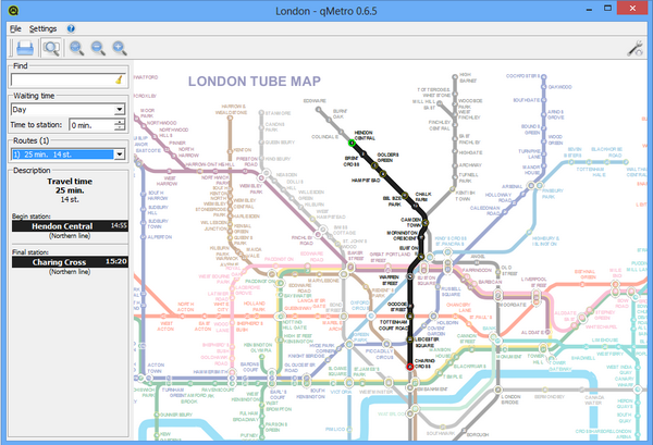 qMetro (โปรแกรม ดูแผนที่ รถไฟใต้ดินทั่วโลก) : 