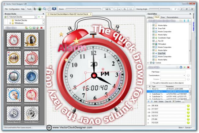 Vector Clock Designer (โปรแกรมออกแบบนาฬิกาบนคอม ใช้งานจริง) : 