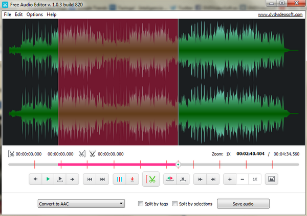 Free Audio Editor (โปรแกรม ตัดต่อเสียงเพลง ใช้งานง่าย) : 