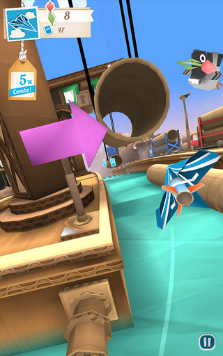 Jets Flying Adventure (App เกมส์เครื่องบินกระดาษ) : 