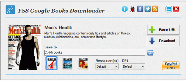 FSS Google Books Downloader (โปรแกรมโหลด Ebook จาก Google) : 