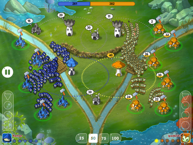 Mushroom Wars Space (App เกมส์เห็ดยึดป้อมปราการ) : 