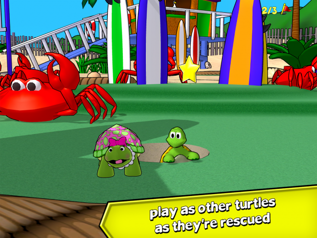 Turtle Tumble (App เกมส์ตีกอล์ฟเต่า) : 