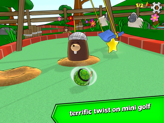 Turtle Tumble (App เกมส์ตีกอล์ฟเต่า) : 