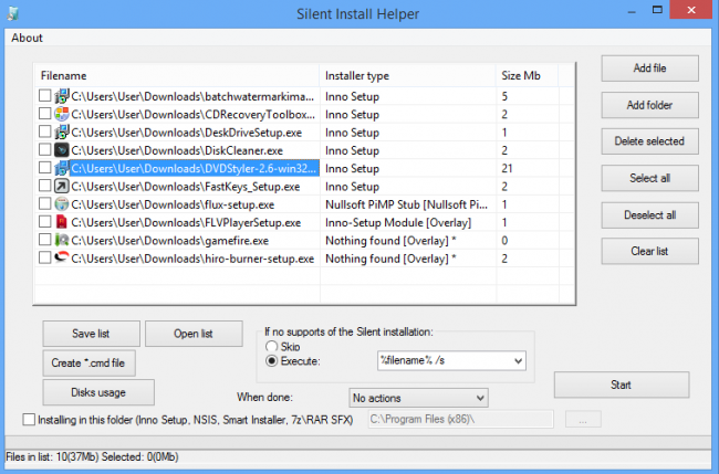 Silent Install Helper (โปรแกรมช่วยลงโปรแกรม Install ติดตั้งโปรแกรม) : 