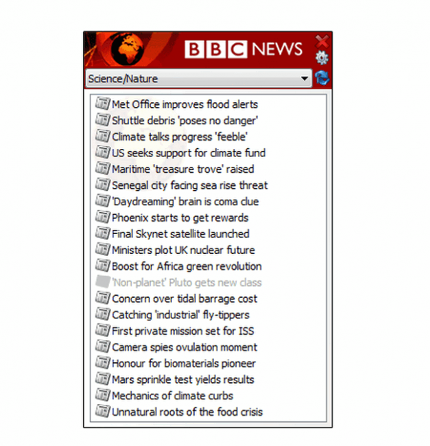 Desktop BBC News (โปรแกรม อ่านข่าว BBC บนหน้าจอคอมฯ) : 