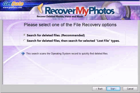 Recover My Photos (กู้ไฟล์รูป กู้ไฟล์เพลง กู้ไฟล์คลิปวิดีโอ ที่ถูกลบไป) : 