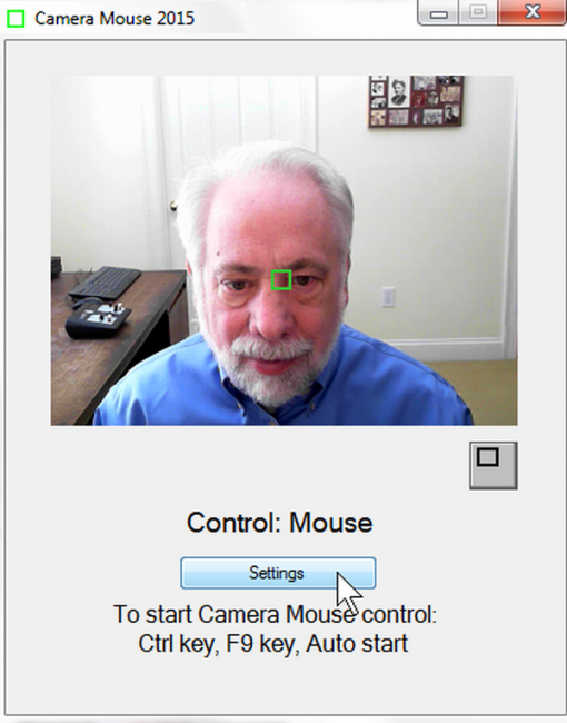 Camera Mouse (บังคับเมาส์ด้วยหัว ควบคุมเมาส์ด้วยศรีษะ) : 
