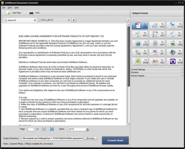 Soft4Boost Document Converter (โปรแกรม แปลงไฟล์เอกสาร หลายรูปแบบ) : 