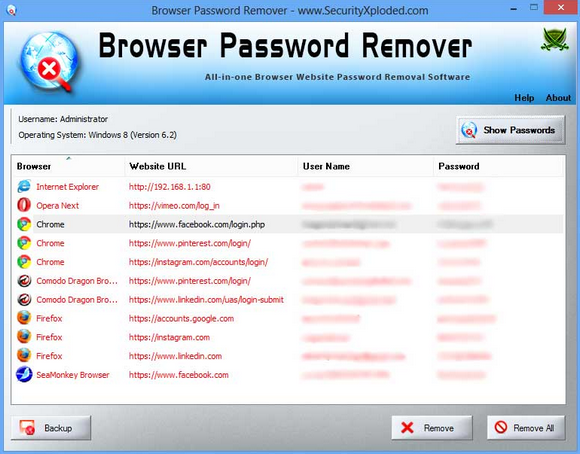 Browser Password Remover (ลบชื่อผู้ใช้ ลบ Password เว็บเบราว์เซอร์) : 