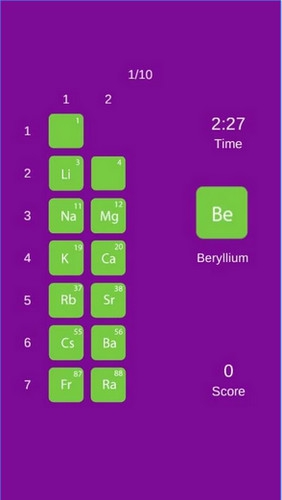 Periodic Table Quest (App เกมส์ฝึกจำตารางธาตุ) : 