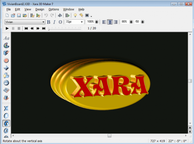 Xara 3D Maker (โปรแกรม Xara 3D Maker สร้างโลโก้ 3 มิติ) : 