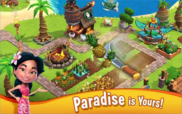 Paradise Bay (App เกมส์ทำฟาร์มบนเกาะร้างน่ารัก) : 