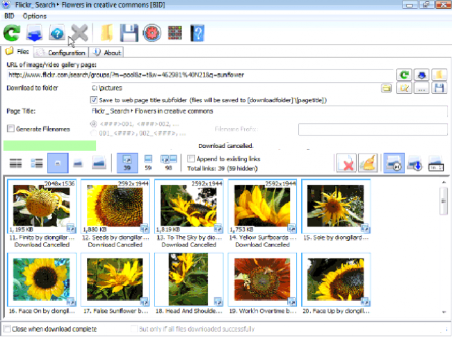 Bulk Image Downloader (ดาวน์โหลดโปรแกรม Bulk Image โหลดรูปภาพจากเว็บเพจ) : 