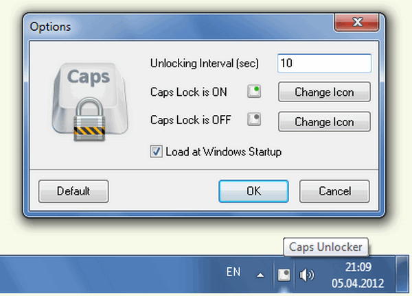 CapsUnlocker (โปรแกรม CapsUnlocker ยกเลิกปุ่ม Caps Lock อัตโนมัติ) : 