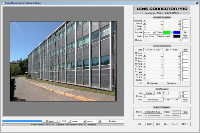 Lens Corrector PRO (แก้ไขสัดส่วนที่บิดเบี้ยวของรูปภาพ) : 