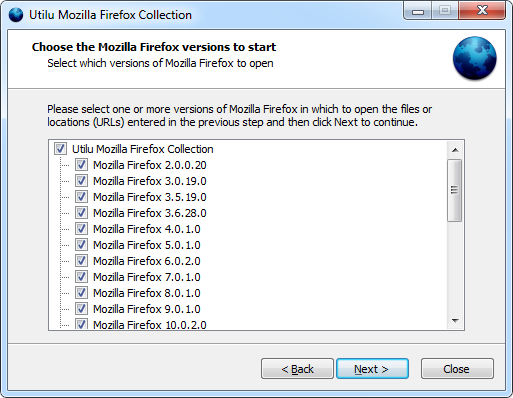 Utilu Mozilla Firefox Collection (ดูการแสดงผลเว็บไซต์ บน Firefox แต่ละเวอร์ชัน) : 