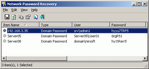 Network Password Recovery (กู้พาสเวิร์ด เน็ตเวิร์คของ Windows) : 